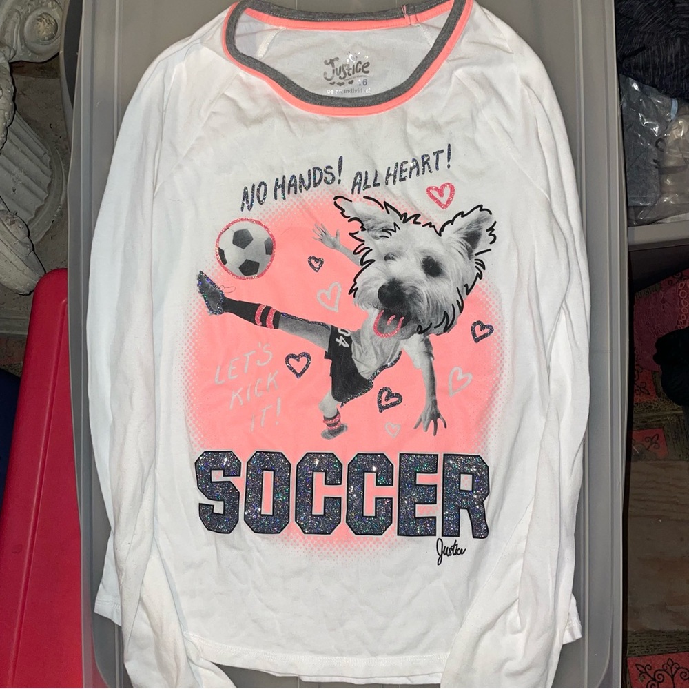 Justice Soccer Long Sleeve Size XL